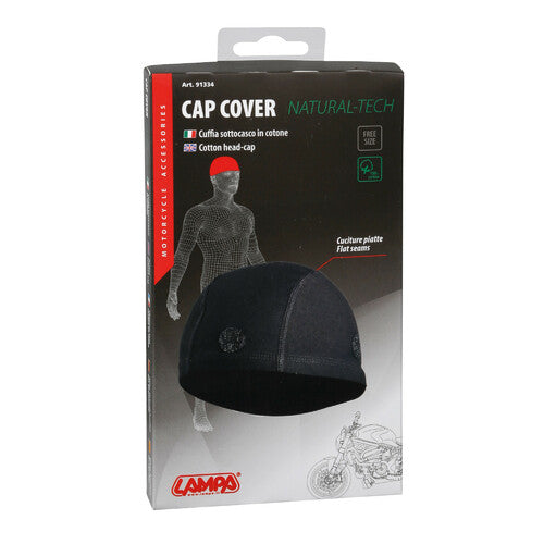 Lampa Head-Cap, cuffia sottocasco in cotone - Nero 91334