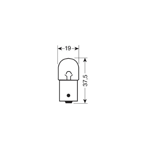 Lampa 12V Lampada sferica - RY10W - 10W - BAU15s - 2 pz - D/Blister - Arancio 91523