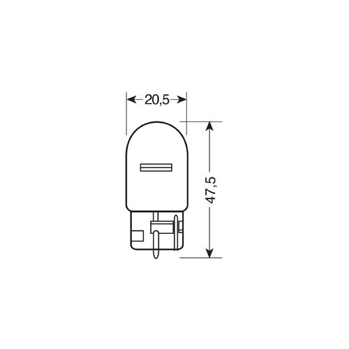 Lampa 12V Lampada zoccolo vetro - W21W - 21W - W3x16d - 2 pz - D/Blister 91536