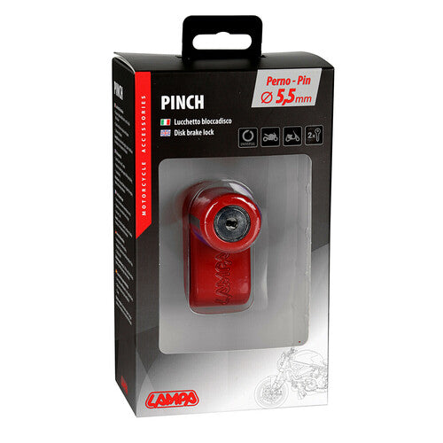 Lámpara de pinza, bloqueo de disco - Diámetro del pasador 5,5 mm - Rojo 91564