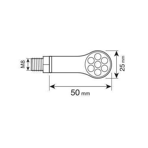Lampa Vergrößerungs-Rücklicht Blinker Positions-/Bremslicht 12V LED 91625