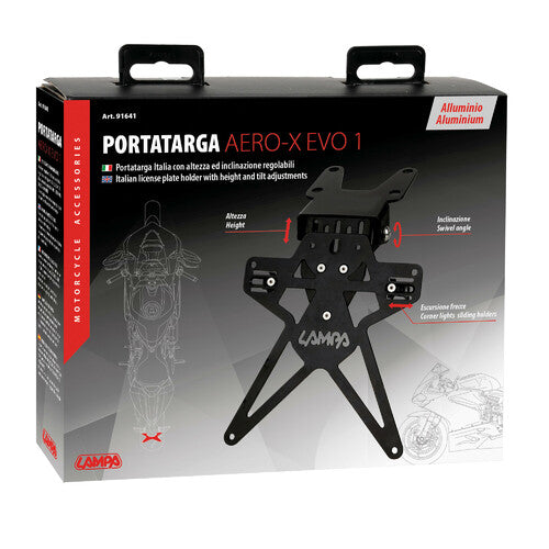 Lampa Aero-X Evo 1, portatarga Italia con altezza ed inclinazione regolabili 91641