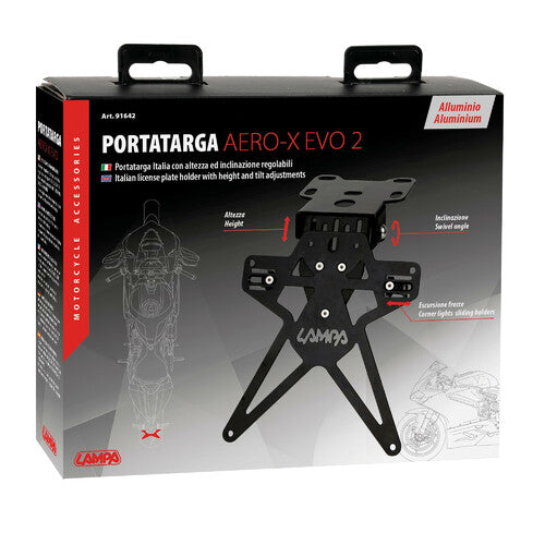 Lampa Aero-X Evo 2, portamatrÃculas italiano con altura e inclinación regulables 91642