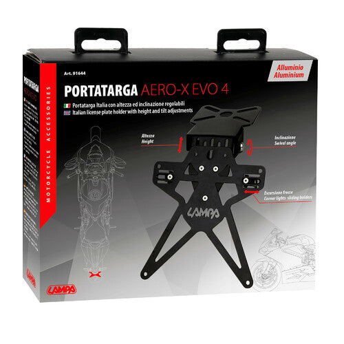 Lampa Aero-X Evo 4, portatarga Italia con altezza ed inclinazione regolabili 91644