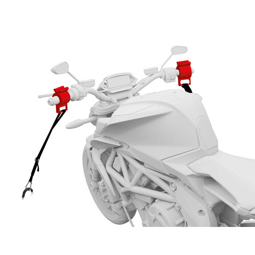 Abrazaderas para manillar de motocicleta con lámpara para tensar correas, 2 piezas 91648