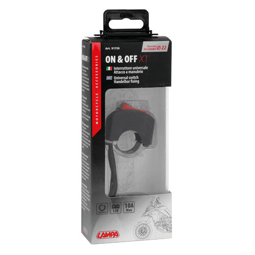 On & Off Lamp X1, universal switch - 12V - 10A max