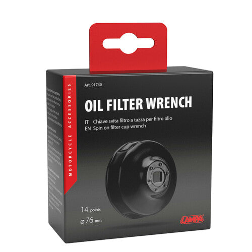 Llave de vaso para filtro de aceite de lámpara de 76 mm con 14 lados 91740