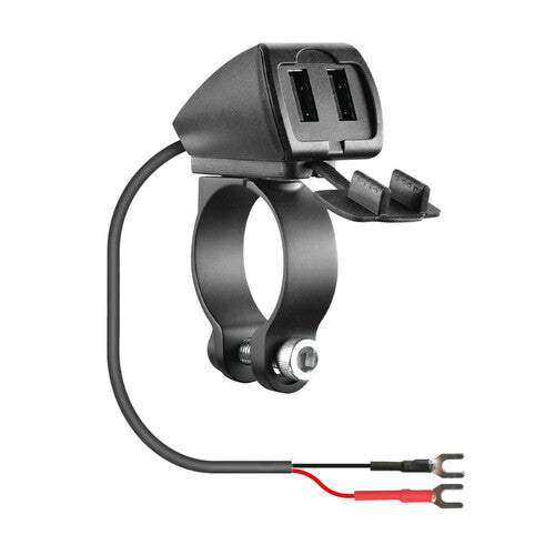 Optiline Trek, wasserdichtes Doppel-USB-Ladegerät, 3 Anschlussmöglichkeiten – 5400 mA – 30 W – 12/24 V