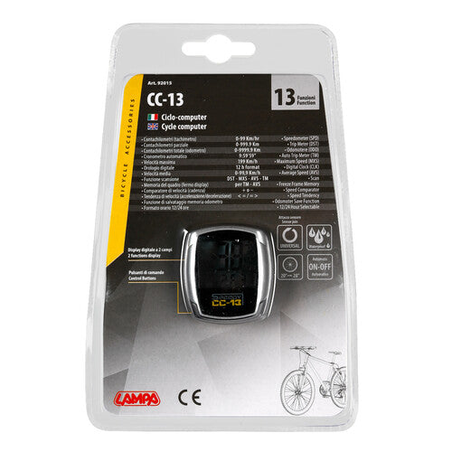 Lampa CC-13, ciclocomputer 13 funzioni - Con filo