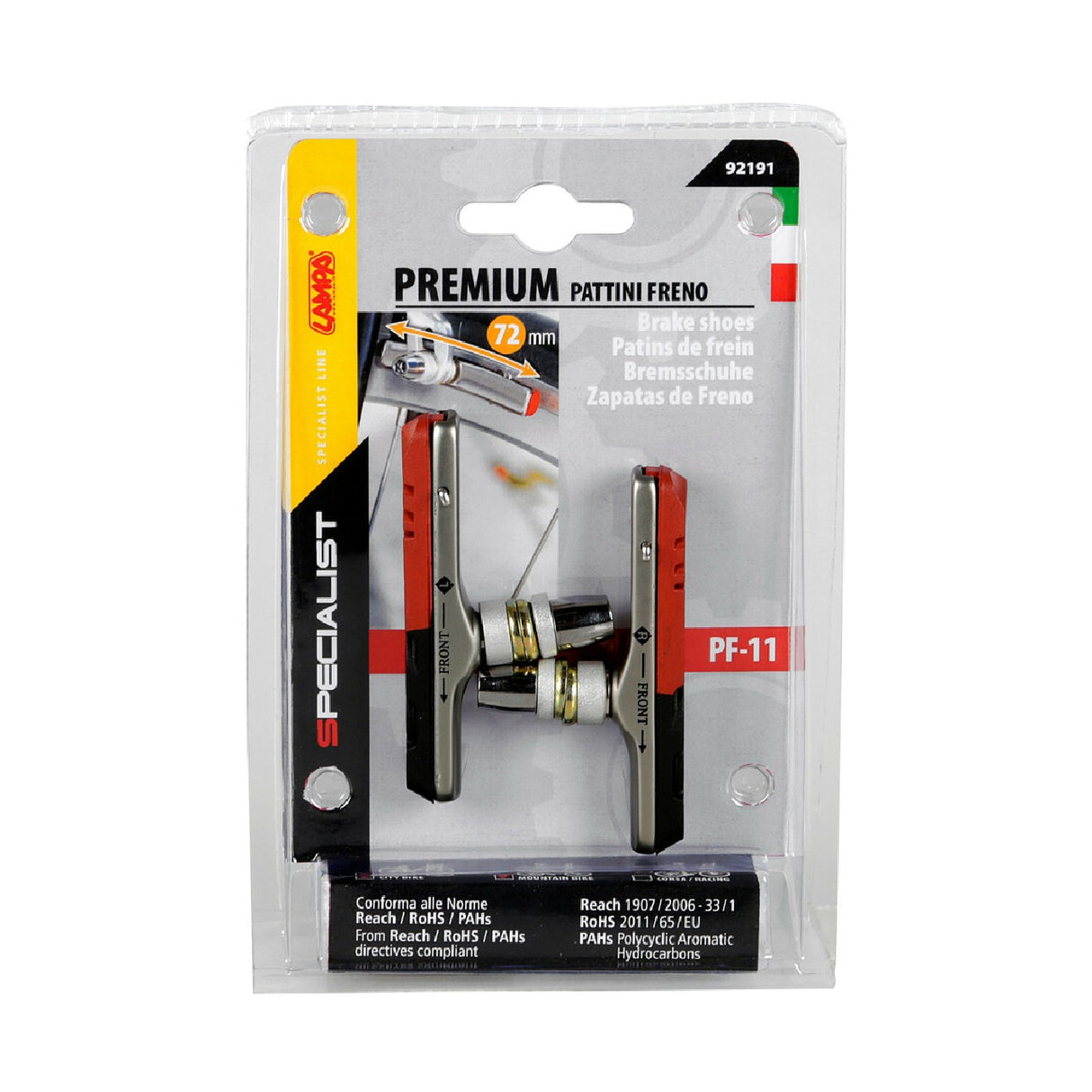 PF-11 Premium-Bremsbeläge – 72 mm