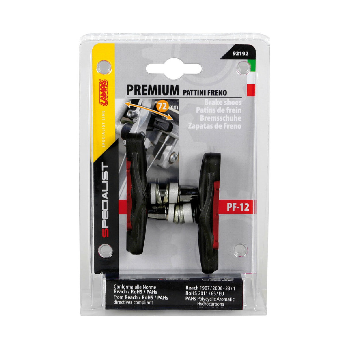 PF-12 Premium-Bremsbeläge – 72 mm