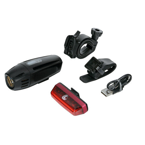Lampa Power, LED front and rear light set, USB rechargeable