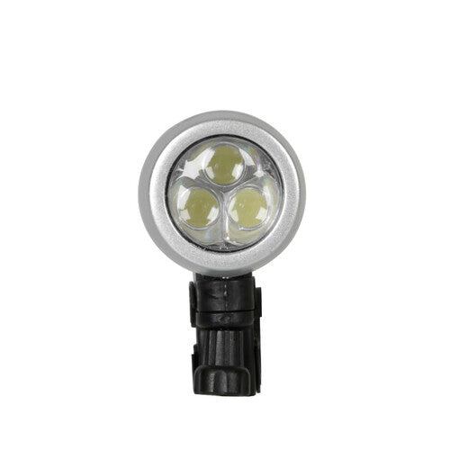 3 silberne LED-Frontleuchten
