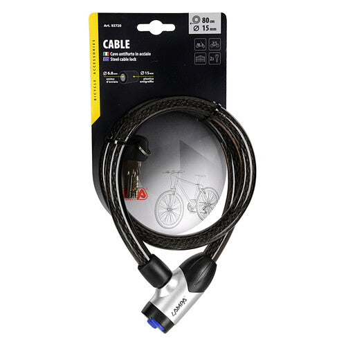 Lampa Cavo antifurto in acciaio 15 mm - 80 cm