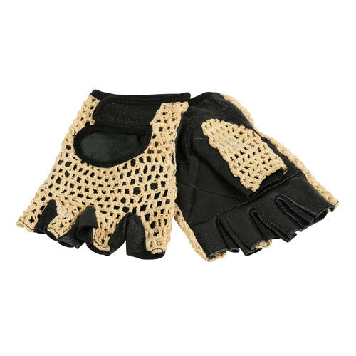 Lampa Sport, guanti in pelle e cotone - M - Nero