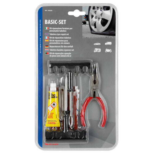 Lampa Basic-set, kit de reparación de pinchazos para neumáticos sin cámara 94259