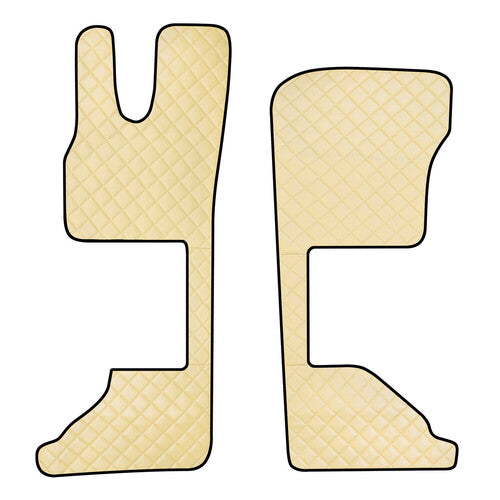 Par de alfombrillas Skeentex - Crema - compatible con asiento neumático de pasajero Daf XG (06/21>) - Asiento neumático de pasajero Daf XG+ (06/21>) 95913