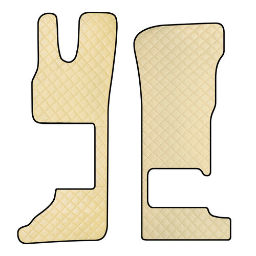 Skeentex Fußmattenpaar (Lampenpaar) – Creme – kompatibel mit Daf XG (ab 06/21) klappbarem Beifahrersitz – Daf XG+ (ab 06/21) klappbarem Beifahrersitz 95917
