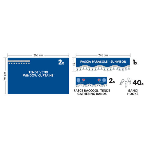 Juego de cortinas de microfibra para cabina inteligente Lampa Premiere para camión - Negro 96005
