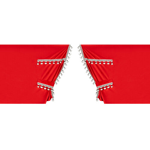 Lampa Luxury Smart, set tende in poliestere per camion - Rosso/Nero 96036
