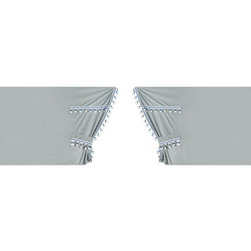 Juego de cortinas de poliéster para cabina de camión Lampa Luxury Pro-Cabin - Plateado/Azul 96038
