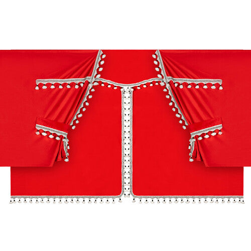 Lampa Luxury Pro-Cabin, set tende in poliestere per camion - Rosso/Nero 96041