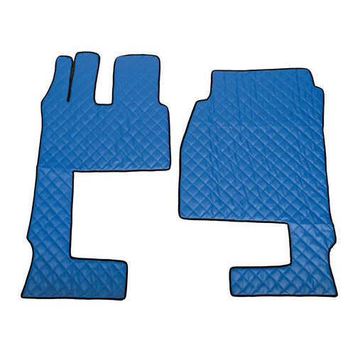 Blue floor mats Actros MP4 09/11>09/19 cab.lar. folding seat