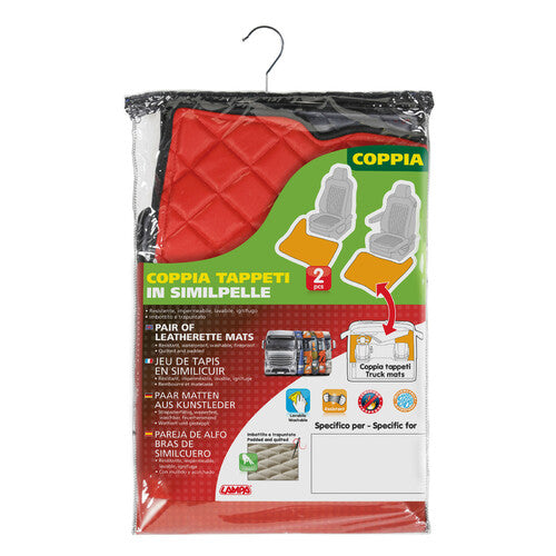 Par de alfombrillas Skeentex Lampa - Rojas - Renault Premium 2 (09/05>12/13) 96154