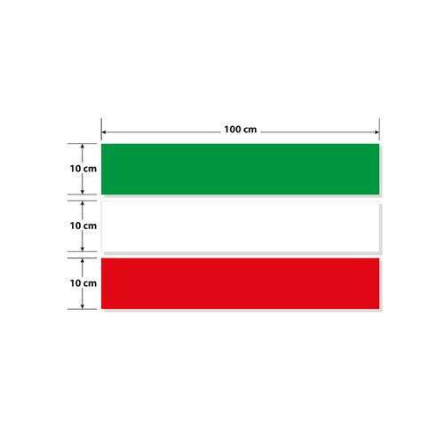 Lampa Sticky Maxi-Flag, selbstklebendes Band in den italienischen Trikolore - 100x10 cm 96940