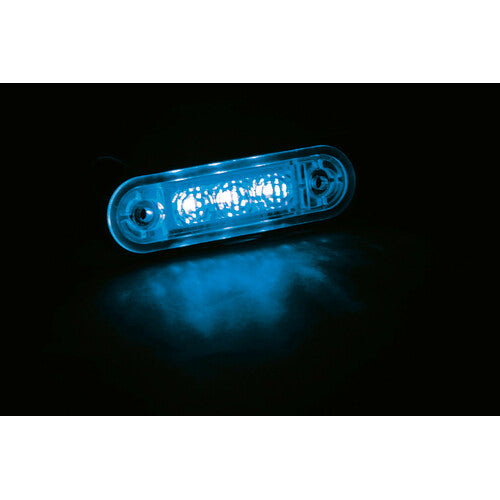 Lampa Luce ingombro a 3 Led, montaggio ad incasso, 12/24V - Blu 97004