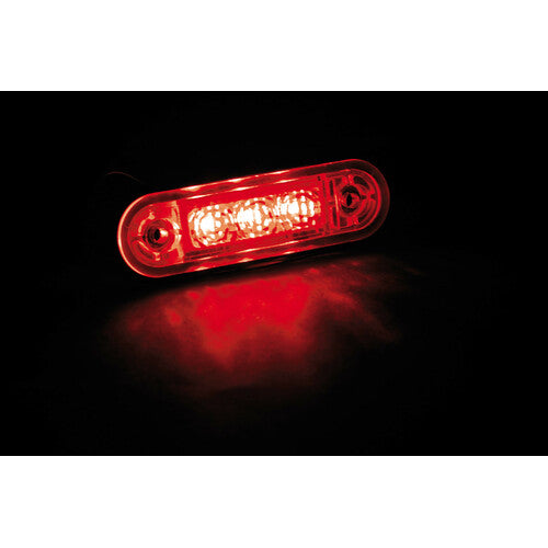 3-LED-Einbaumarkierungsleuchte, 12/24 V – Rot 97005