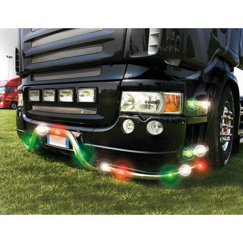 3-LED-Einbaumarkierungsleuchte, 12/24 V – Rot 97005