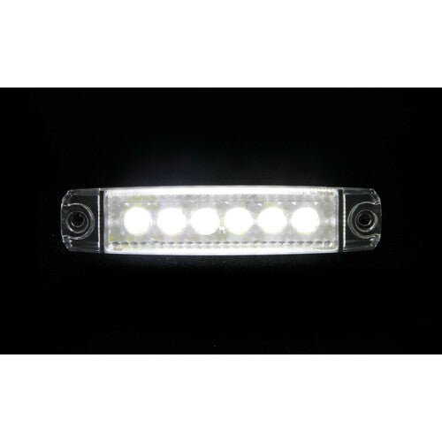 Lampa Luce ingombro a 6 Led, montaggio in superficie,12/24V - Bianco