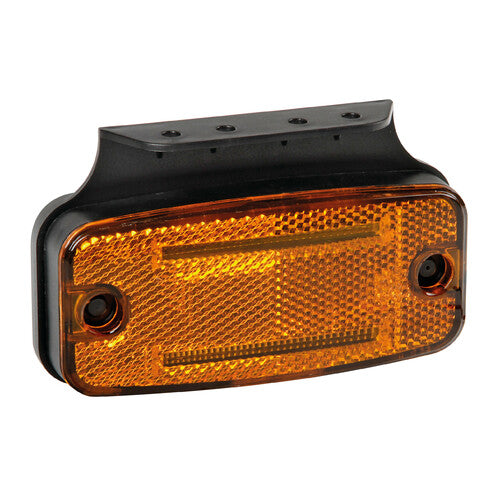 Luz de gálibo con reflector y soporte, 10/30V - 2 LED - Naranja 97021