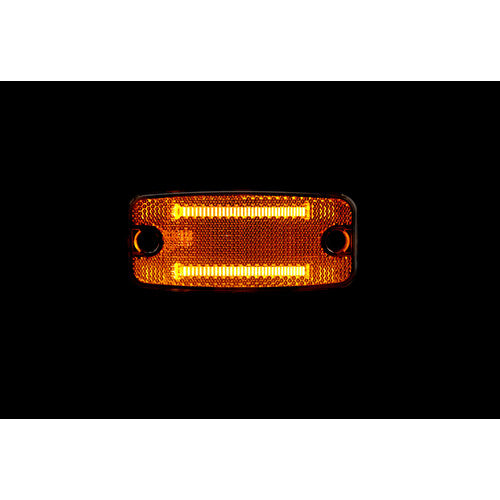 Luz de gálibo con reflector y soporte, 10/30V - 2 LED - Naranja 97021