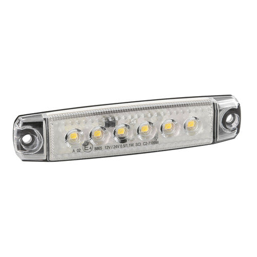 Lampa Set 20 pz, luce ingombro a 6 Led, montaggio in superficie, 12/24V - Bianco