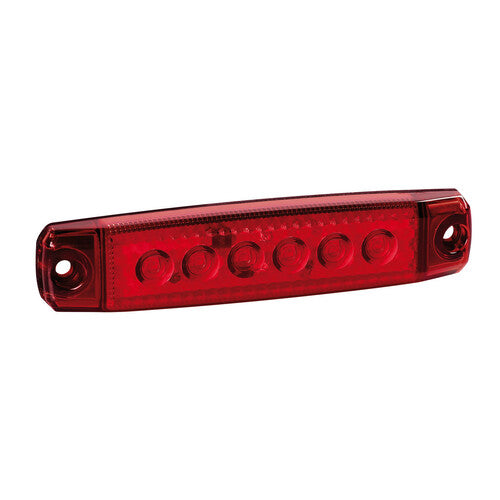 Lampa Set 20 pz, luce ingombro a 6 Led, montaggio in superficie, 12/24V - Rosso