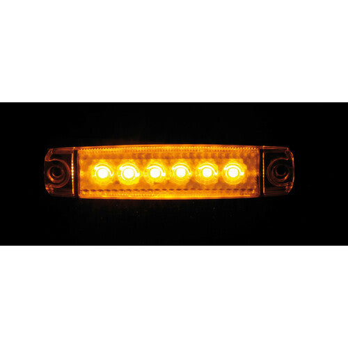 20-teiliges Set mit 6 LED-Positionsleuchten, Aufputzmontage, 12/24 V, orange 97025