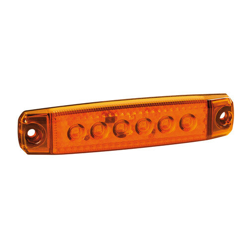 Lampa Set 20 pz, luce ingombro a 6 Led, montaggio in superficie, 12/24V Arancio
