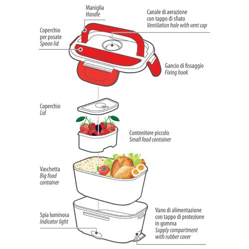 Lampa Lunch-Box, scalda-vivande elettrico - 1,5 L - 12/24V - 50W 97140