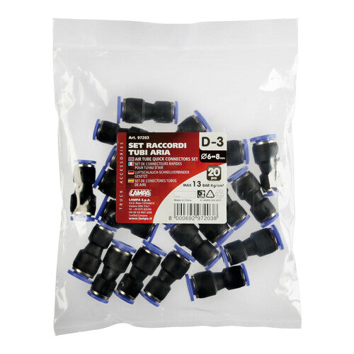 Lámpara D-3, adaptador de tubo de aire, juego de 20 - 6>8 mm 97203