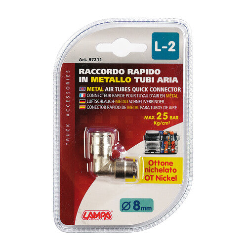 Lampe L-2, 90°-Metallanschlussstück, für Luftleitungen - 8 mm 97211