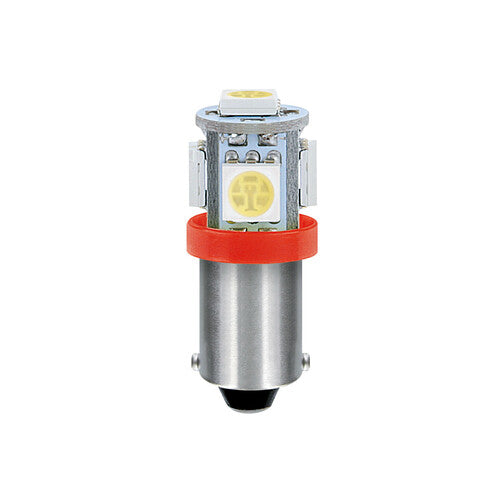 Serie Led Piloto 24/28V - 5 SMD x 1 chip - (T4W) - BA9s - 20 uds - Caja - Rojo - Doble polaridad