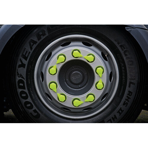 Dustite LR Wheel Nut Tightening Indicators 20 pcs 33mm Fluorescent Yellow