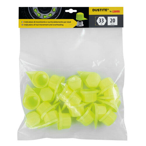 Lampa Dustite Radmuttern-Anzugsanzeiger, staubdicht, 20 Stück, 33 mm, fluoreszierend gelb, 97640
