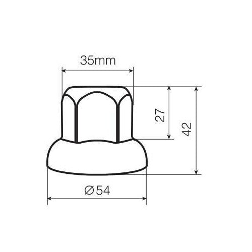 Lampa American, Juego de 500 tapas para tornillos de cabeza plana de acero inoxidable - 32 mm - Cromo 97672