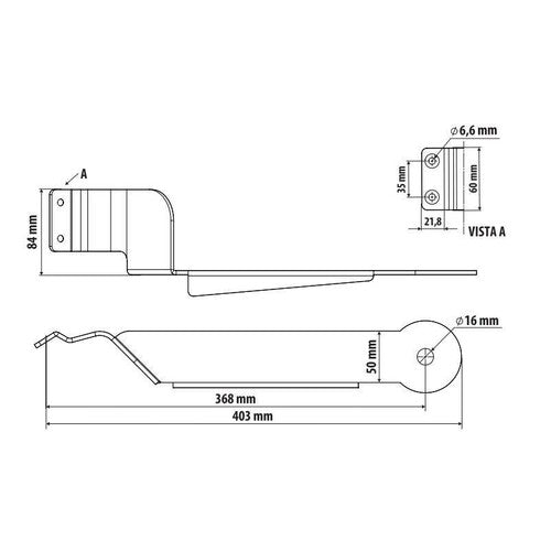 Soporte de lámpara para antena CB - Compatible con Renault T (06/13>12/21) 97749
