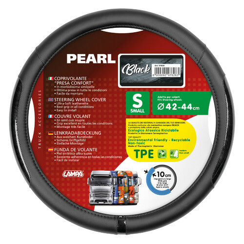 Pearl Black Lamp, Skeentex Steering Wheel Cover - S - 42/44 cm