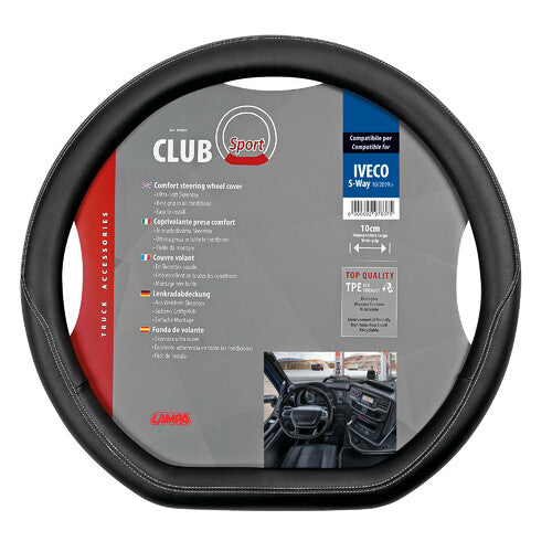 Club Sport, custom steering wheel cover for the Iveco S-Way 10/2019>
