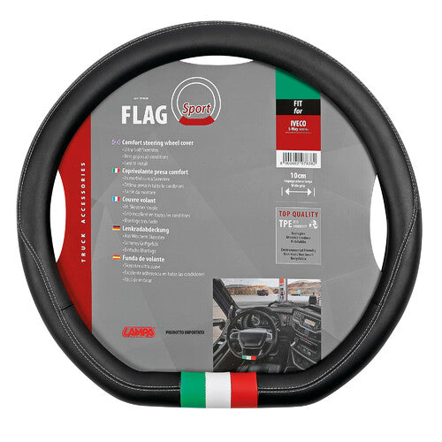 Flag Italia, custom steering wheel cover for Iveco S-Way 10/2019>
